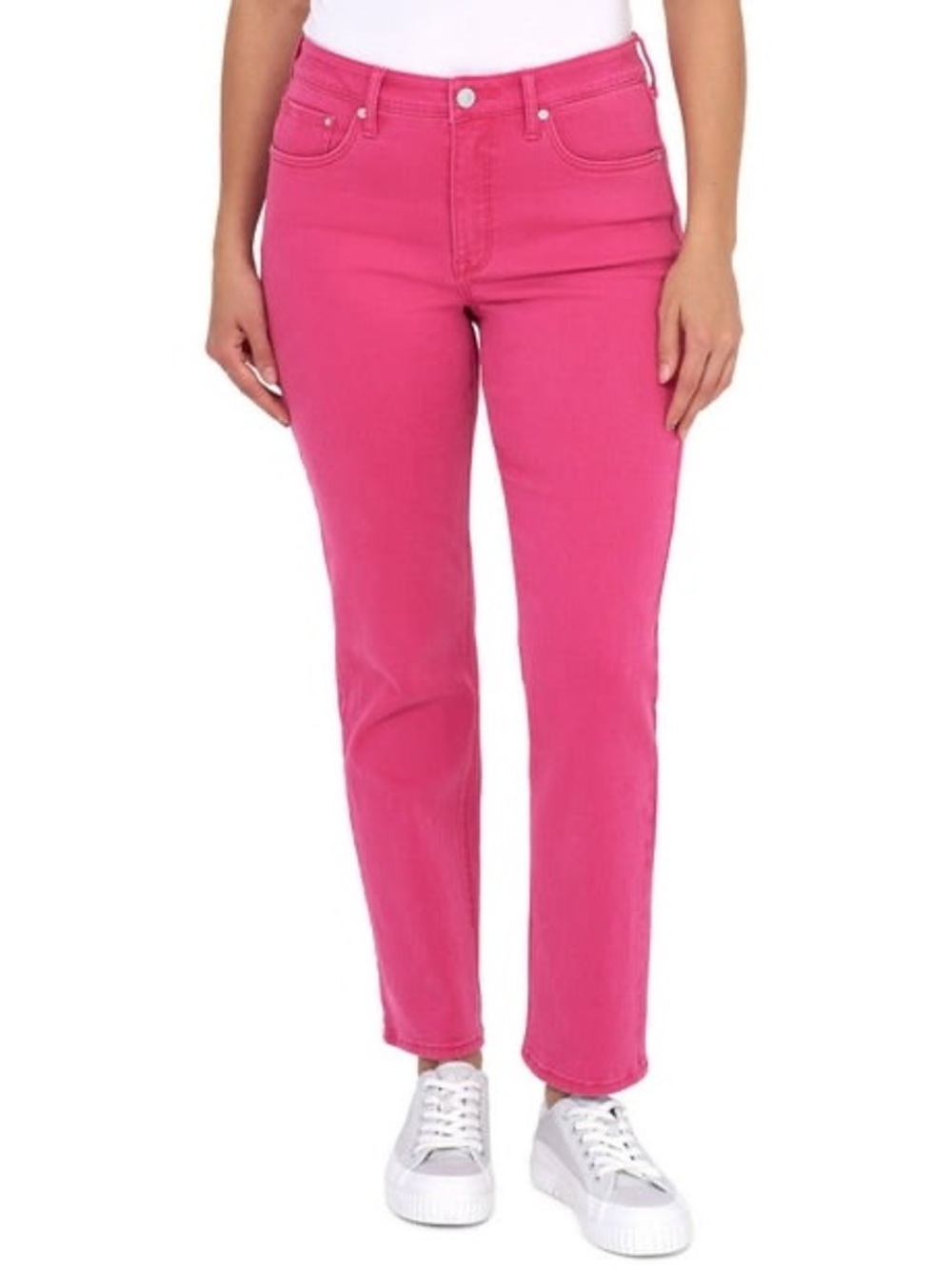 Seven7 Pink Straight-Leg High-Rise Jeans Women’s Size 16 NWT - Picture 2 of 6